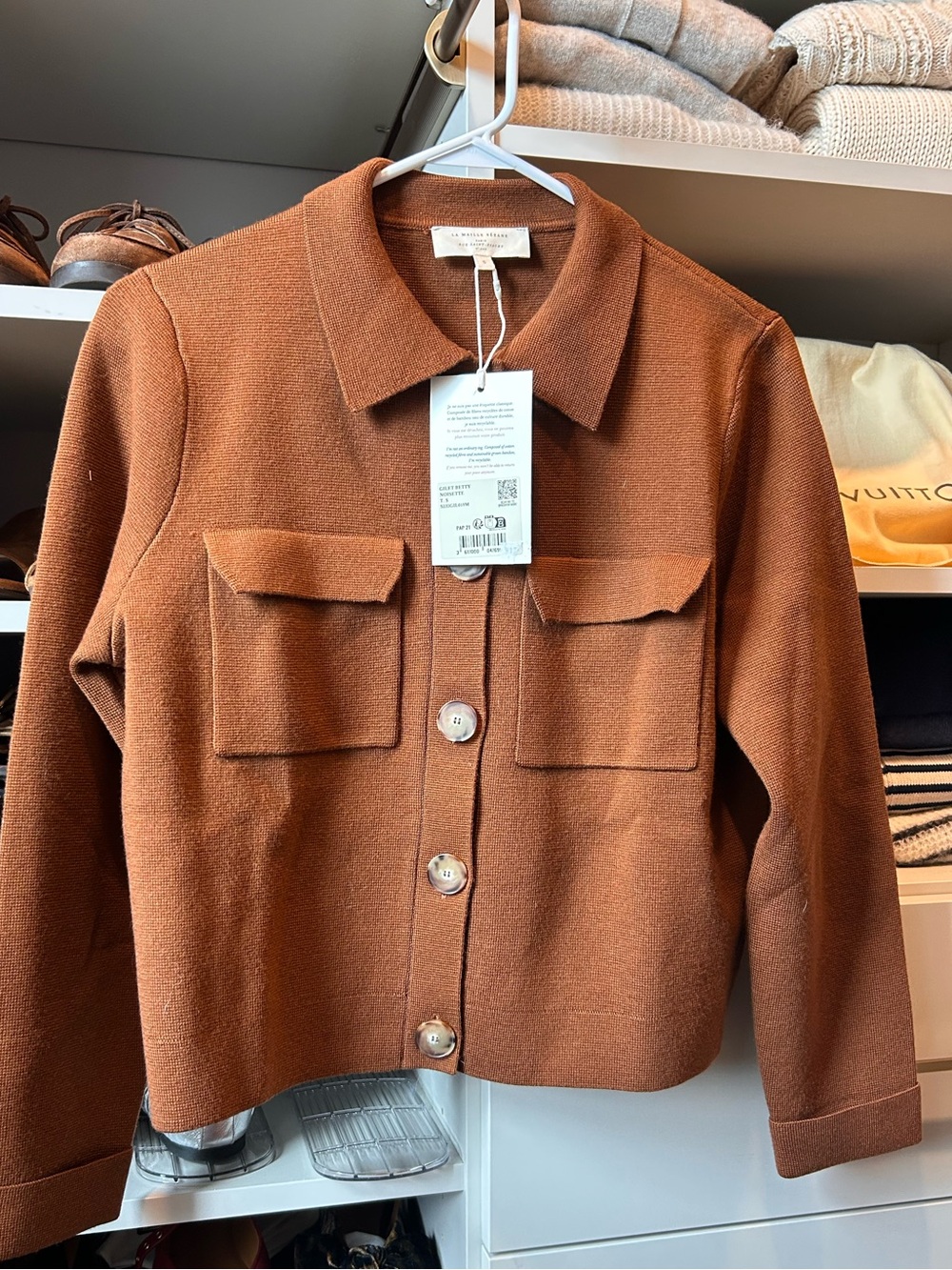 SÉZANE BETTY CARDIGAN HAZELNUT